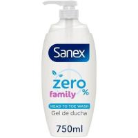 Gel family zero SANEX, dosificador 750 ml