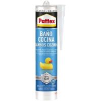 Silicona baño&cocina color blanco PATTEX, tubo 280 ml