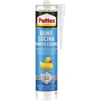 Silicona baño&cocina color transparente PATTEX, tubo 280 ml