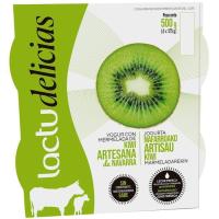 Yogur con mermelada de kiwi de Navarra LACTUYOGUR, pack 4x125 g