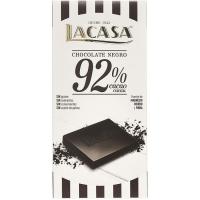 Chocolate 92% cacao LACASA, tableta 100 g