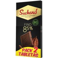 Chocolate bio 85% SUCHARD, pack 2x90 g