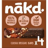 Barritas de cereales sabor cacao NAKD, caja 140 g