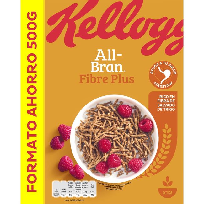 Cereales KELLOGG`S ALL-BRAN PLUS, caja 500 g