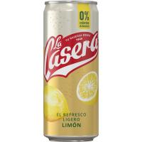Gaseosa con toque de limón LA CASERA, lata 33 cl