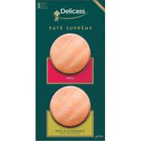 Paté de pato supreme DELICASS, pack 2x70 g
