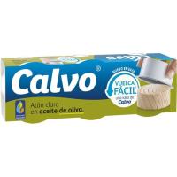 Atún claro en aceite de oliva CALVO, pack 3x65 g