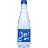 Agua mineral con gas FONT VELLA, botellín 50 cl