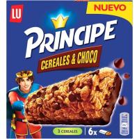 Barrita de cereales y chocolate PRINCIPE, caja 125 g