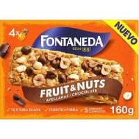 Barrita de cereales, avellana y chocolate FONTANEDA, caja 160 g