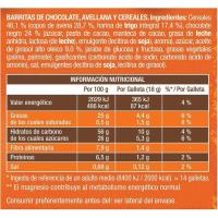 Barrita de cereales, avellana y chocolate FONTANEDA, caja 160 g