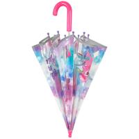 Paraguas infantil 42/8 manual, POE transparente Unicornio, fibra vidrio cool kids