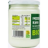Kefir de leche de vaca EROSKI BIO, frasco 420 g