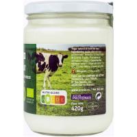 Yogur natural de leche de vaca EROSKI BIO, frasco 420 g