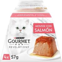 Alimento de salmón para gato GOURMET Revelations, pack 4x57 g