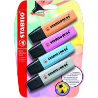 Marcador fluorescente, colores surtidos pastel Boss STABILO, Pack 4 uds