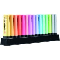 Marcador fluorescente con peana, colores surtidos pastel Boss STABILO, Set 15 uds