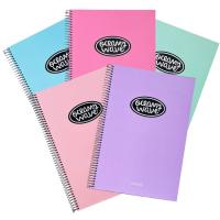 Cuaderno de espiral Folio, cuadrícula 4x4, tapa extradura pastel ¿Cuál te llegará? OCW50088 OCEAN¿S WAVE, 80 hojas