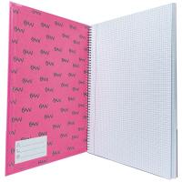 Cuaderno de espiral Folio, cuadrícula 4x4, tapa extradura neón ¿Cuál te llegará? OCW500889 OCEAN'S WAVE, 80 hojas