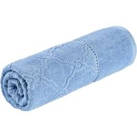 Toalla de ducha azul 100% algodón 550gr/m2 EROSKI, 70x140 cm