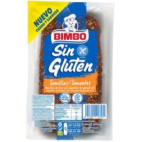 Pan de molde con semillas sin gluten BIMBO, paquete 280 g