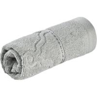 Toalla de tocador gris 100% algodón 550gr/m2 EROSKI, 30x50 cm