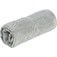 Toalla de lavabo gris 100% algodón 550gr/m2 EROSKI, 50x100 cm