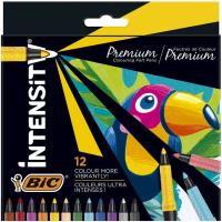 Rotulador de colores, 12 colores,  Felt Pen Intensity Premium BIC, pack 12 uds