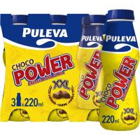 Batido chocolate Power PULEVA, pack botellín, 3x220 ml