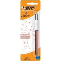 Bolígrafo de 4 colores, cuerpo Rose Gold BIC, 1 ud