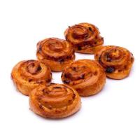 Mini sneeken de pasas y nueces EROSKI, 6+2 uds, bandeja 450 g