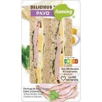 Sandwich Delicious con pavo ÑAMING, 1 ud, 200 g
