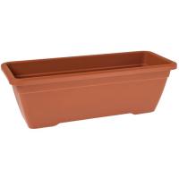 Jardinera Venezia color terracota en pvc, rectangular ARTEVASI, 50x19,5x16,3 cm