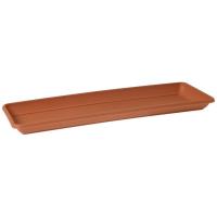 Plato de maceta rectangular terracota 50 en pvc ARTEVASI, 47,4 x 17,5 x 3,3 cm