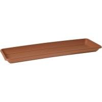 Plato de maceta rectangular terracota 50 en pvc ARTEVASI, 47,4 x 17,5 x 3,3 cm