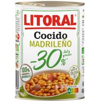Cocido madrileño -30% sal y grasa LITORAL, lata 425 g