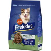 Alimento de pollo y cereales para perro BREKKIES, saco 3 kg
