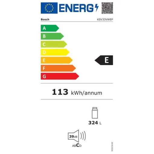 Frigorífico de 1 puerta KSV33VWEP BOSCH