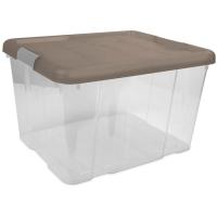 Caja de plástico con cierre Eco-Friendly, 25 litros, 422x350x256 mm HEGA, 1 ud