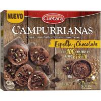 CUETARA CAMPURRIANAS espelta eta txokolatezko galletak, kutxa 320 g