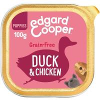Alimento de pato-pollo cachorro EDGARD&COOPER, tarrina 100 g