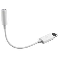 Adaptador cable de audio blanco USB C a JACK 3,5 mm CELLULAR LINE, 15 cm