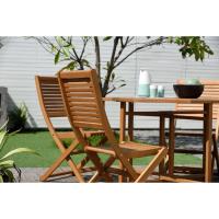 Silla plegable, madera de eucaliptus FSC KINGSBURY, 93x58x50 cm 