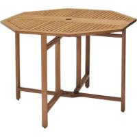 Mesa redonda y plegable, madera de eucaliptus FSC KINGSBURY, 109x75 cm 