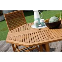 Mesa redonda y plegable, madera de eucaliptus FSC KINGSBURY, 109x75 cm 