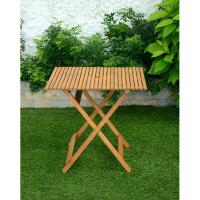 Mesa plegable, madera de acacia FSC SYNERGY, 80x80x75 cm 