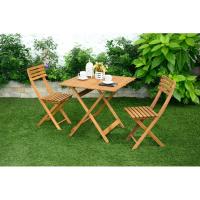 Mesa plegable, madera de acacia FSC SYNERGY, 80x80x75 cm 