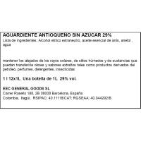 Aguardiente sin azúcar ANTIOQUEÑO, botella 1 litro