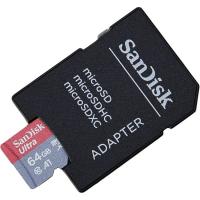 SANDISK ULTRA 64 GB CLASS 10 mikroSDXC txartela egokigailuarekin