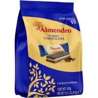 Porciones 3 chocolates 70% EL ALMENDRO, bolsa 400 g